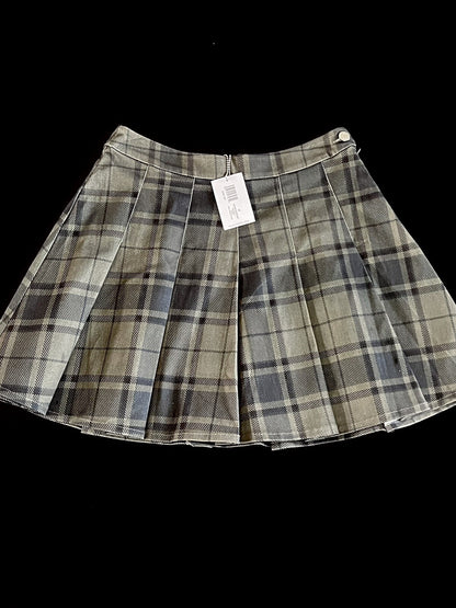Weworewhat Women's Skirt Size M Green Plaid
