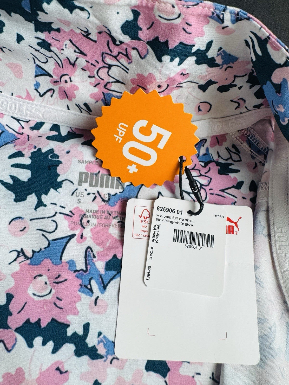 Puma Women's Golf Floral Jacket Size S.   (B.171)