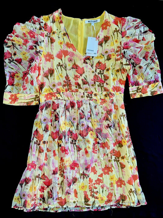 $228 WALTER BAKER Women’s Multicolor Floral Dress Sz 8