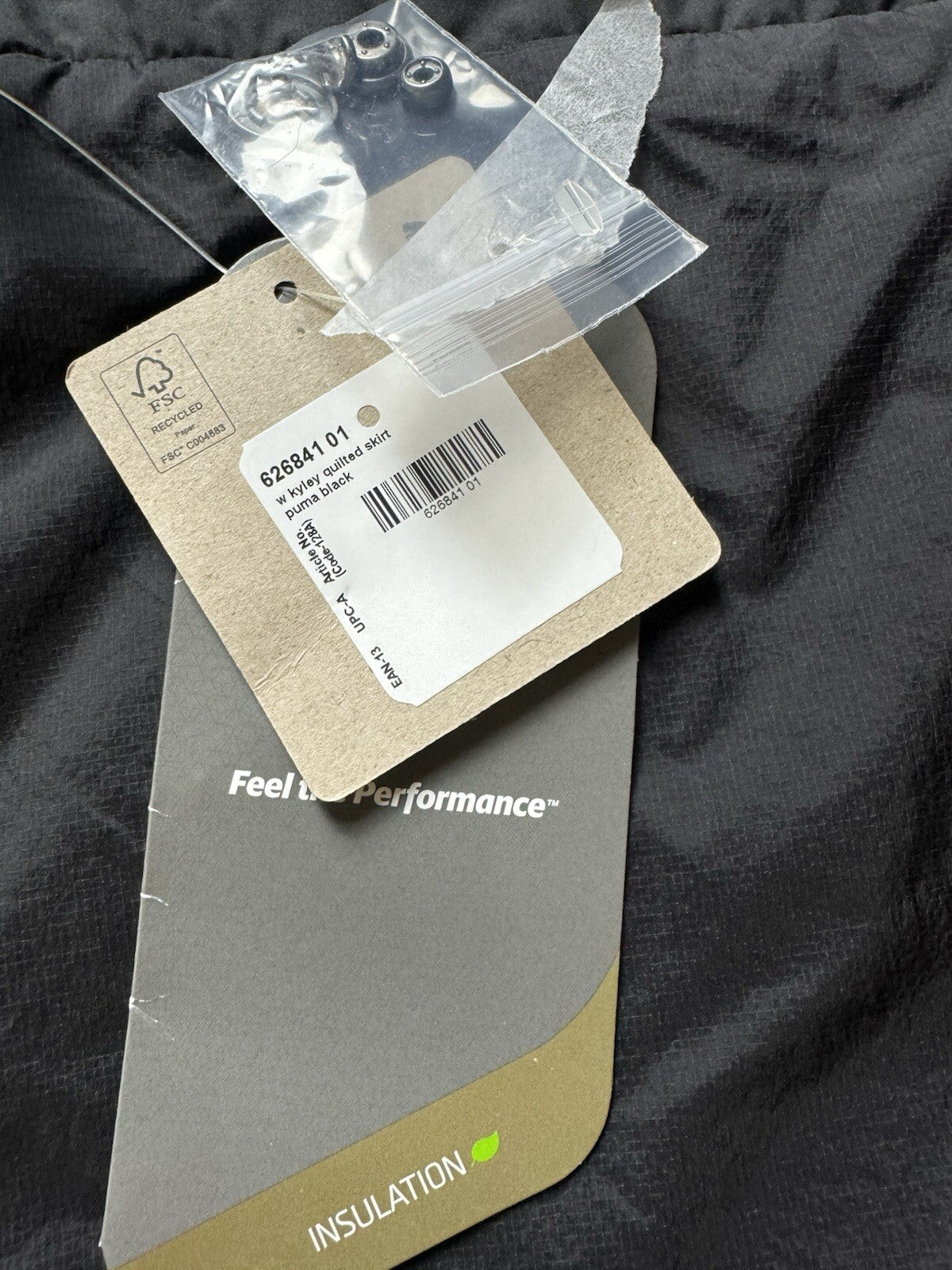 Puma Women’s Quilted Black Skirt Sz S.  (B.52/3)