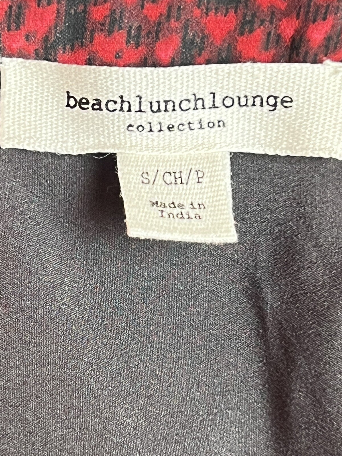 Beach Lunch Lounge Women’s Dress Size S Black Red Pattern (3)