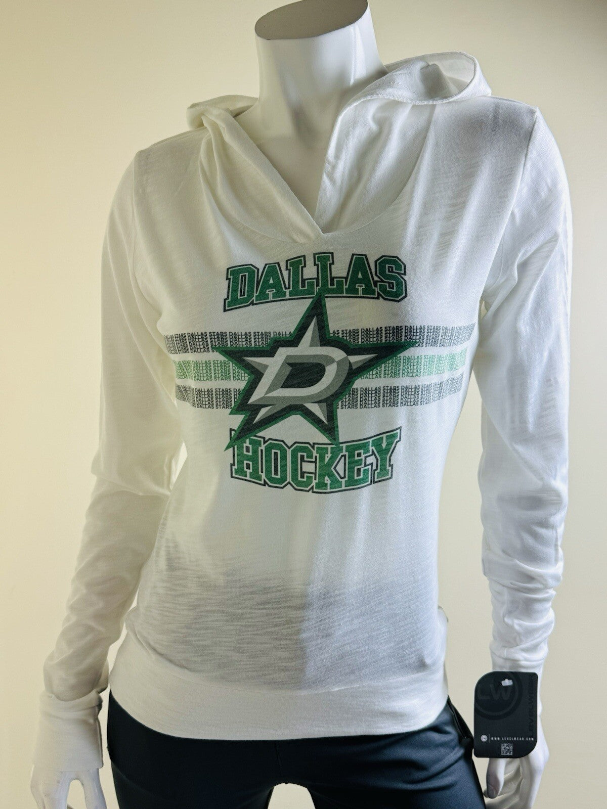 LeverWear Women's Dallas Hockey Logo Hooded Sweatshirt Sz M.   (B.110)