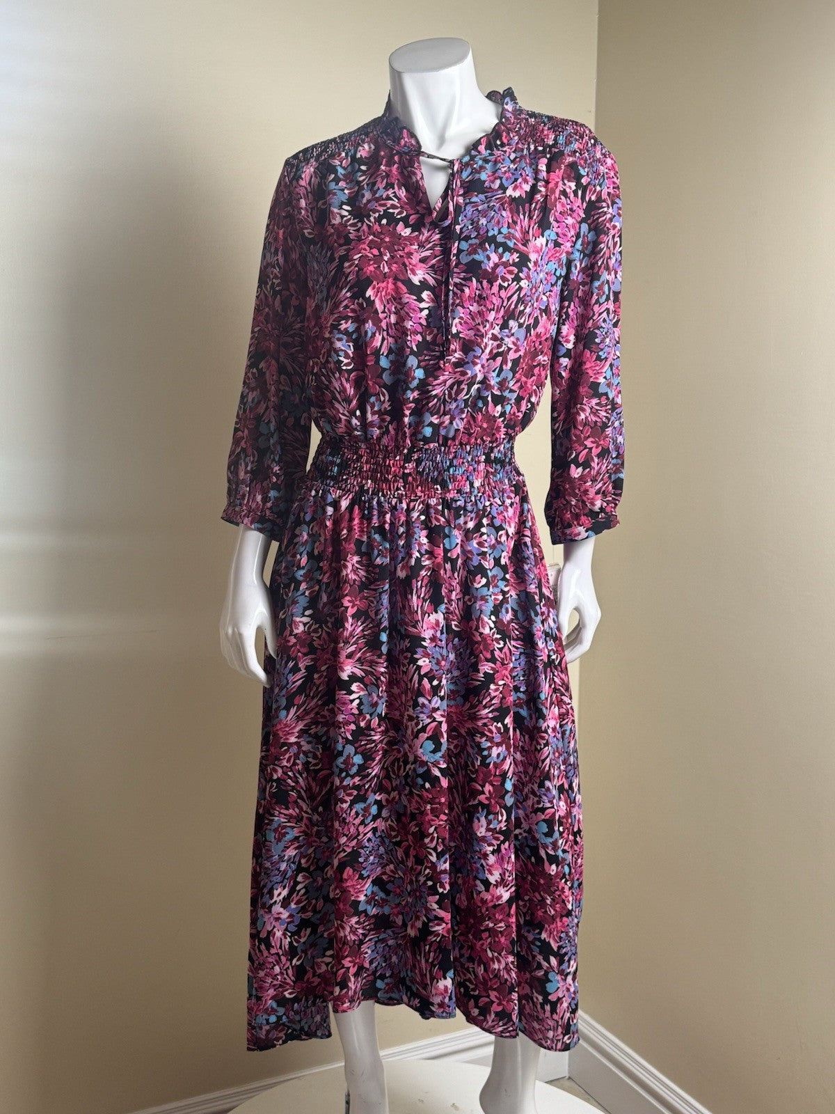 $138 NANETTE LEPORE Floral Maxi Long Dress Sz 10       (B.173)