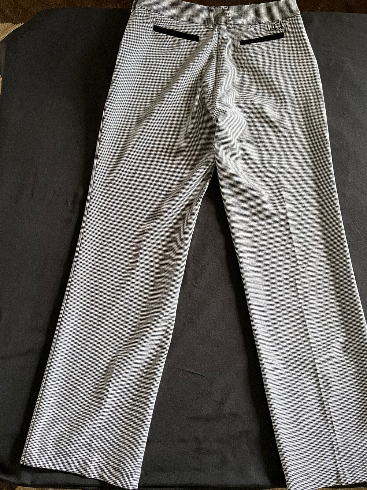 Lizzie Driver Women’s Houndstooth Golf Pants Sz 6 Black White Checks Pattern