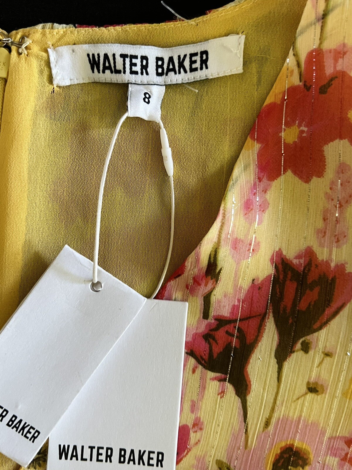 $228 WALTER BAKER Women’s Multicolor Floral Dress Sz 8