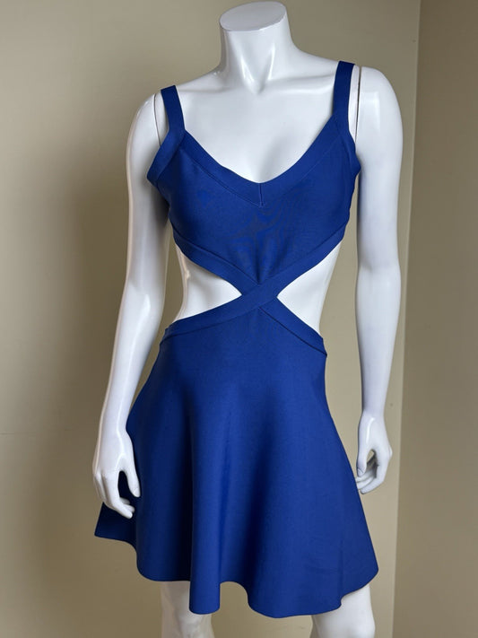 $298 BCBG New York Women's Royal Blue Elyzabeth Dress Sz L      (B.168)