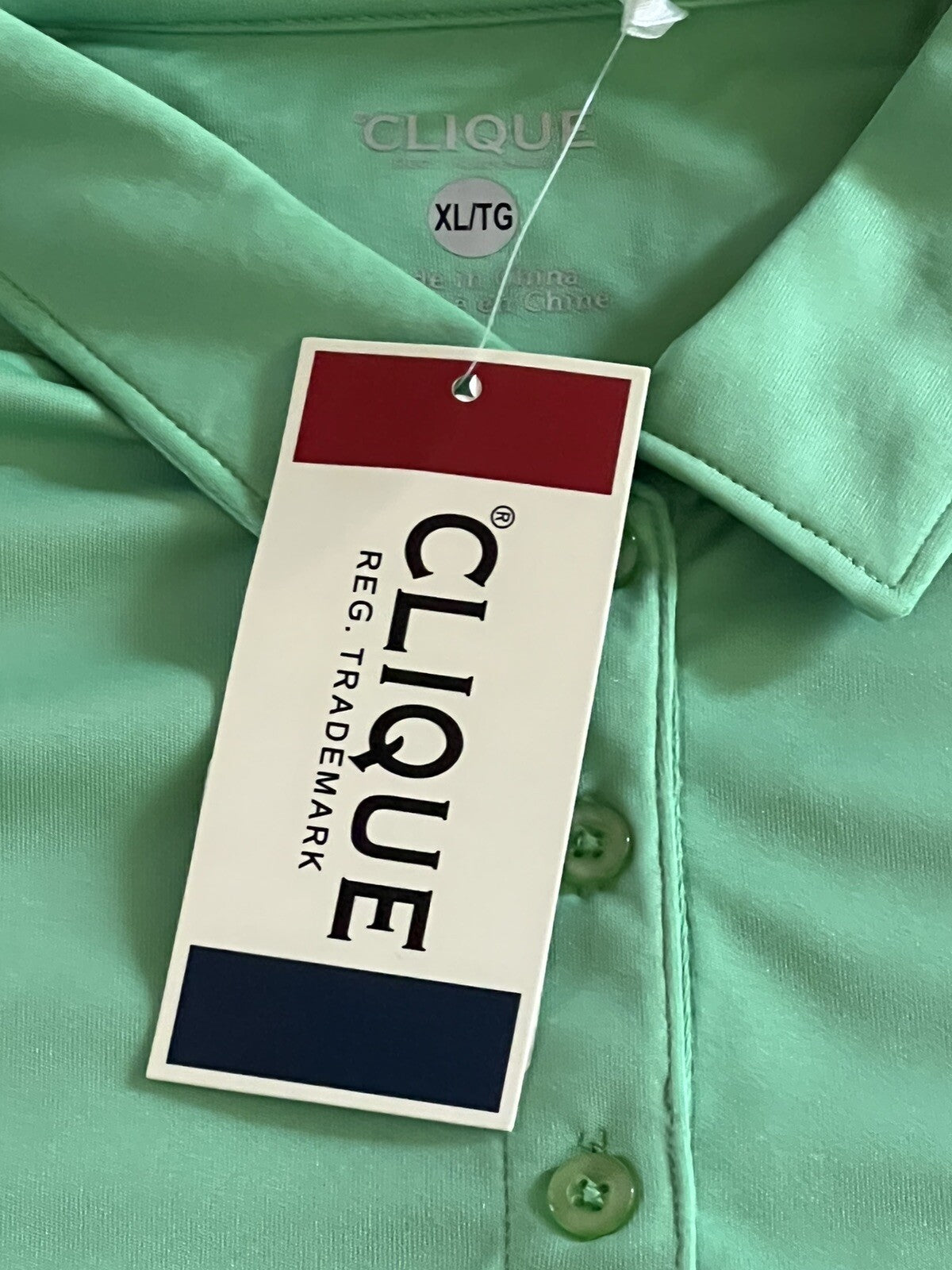 Clique Women’s Top Golf Polo Shirt Green Sz XL (16)