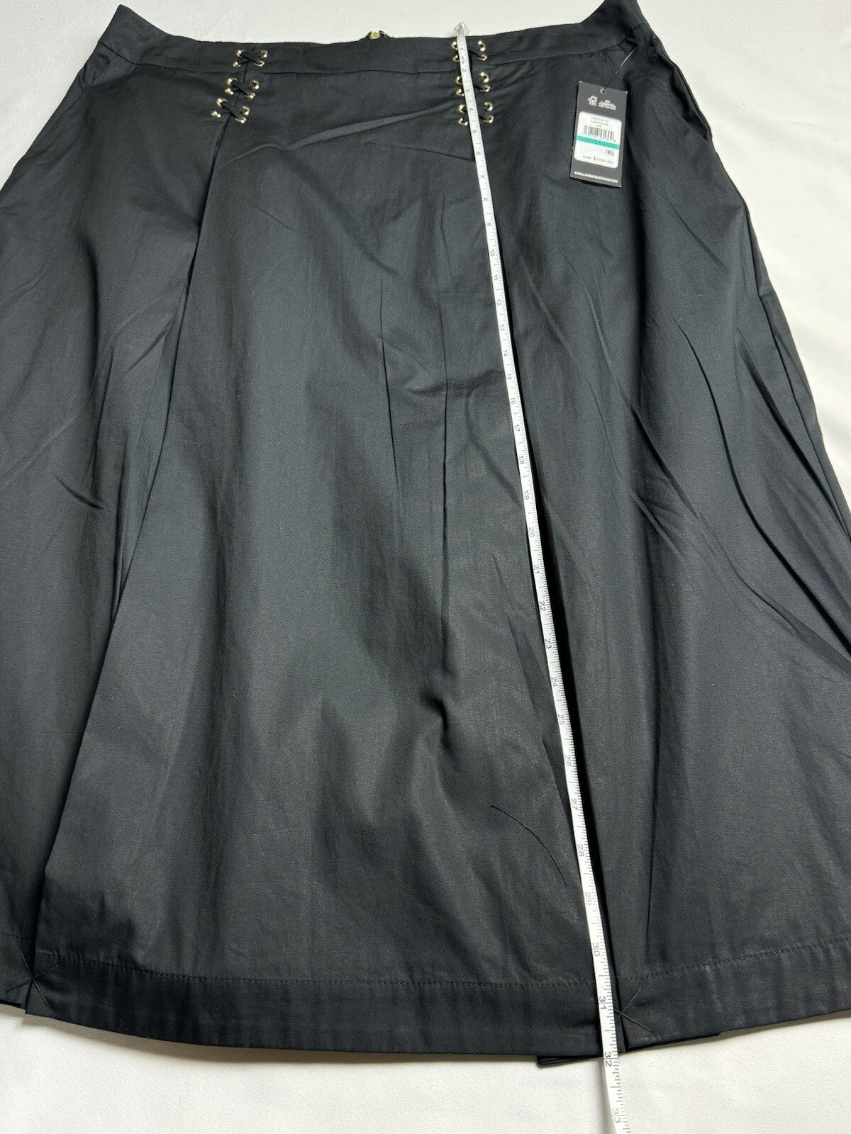 $109 KARL LAGERFELD PARIS Long Black Skirt Women's Sz 16.  (B.119)