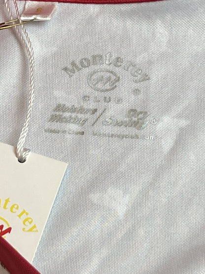Monterey Women's Golf Shirt White Top Sz S Butterfly Print