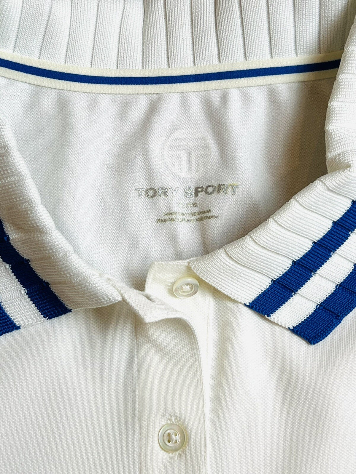 Tory Sport Women’s Golf,Tennis SHIRT White ivory Sz XL (07)