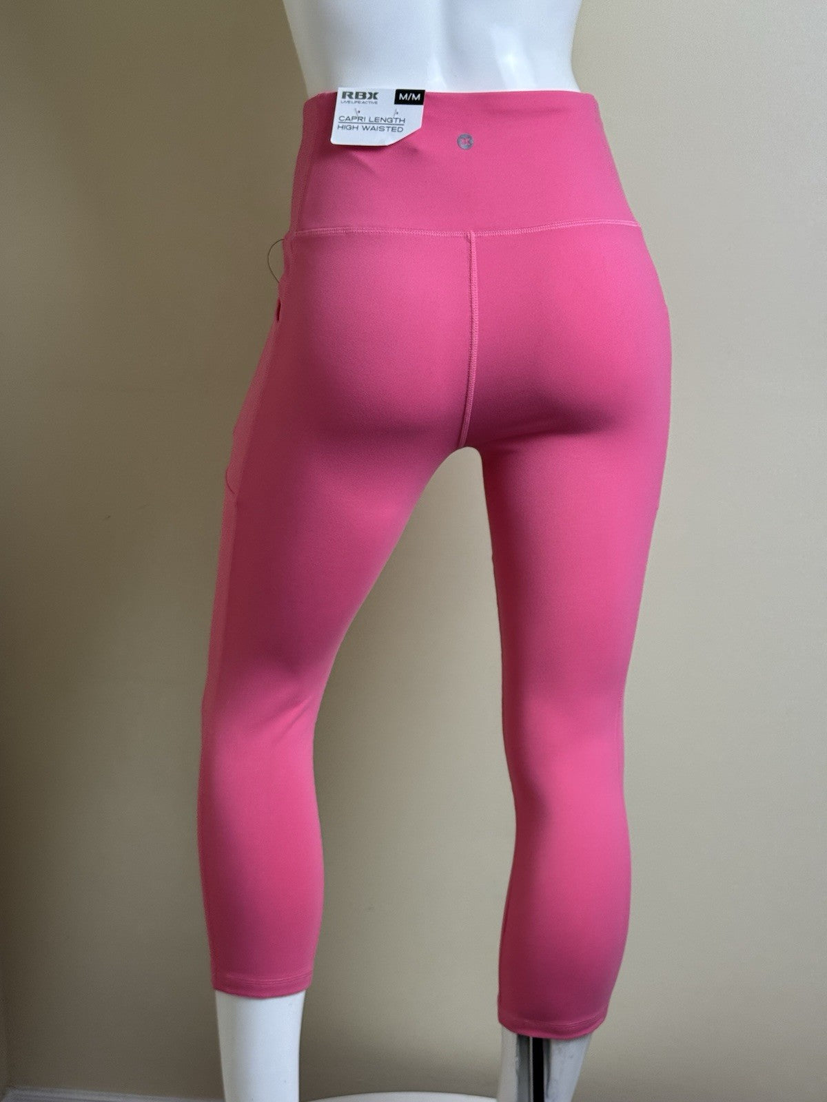 RBX Women's Athletic Leggings Stretch Pockets Sz M.  (B.157)