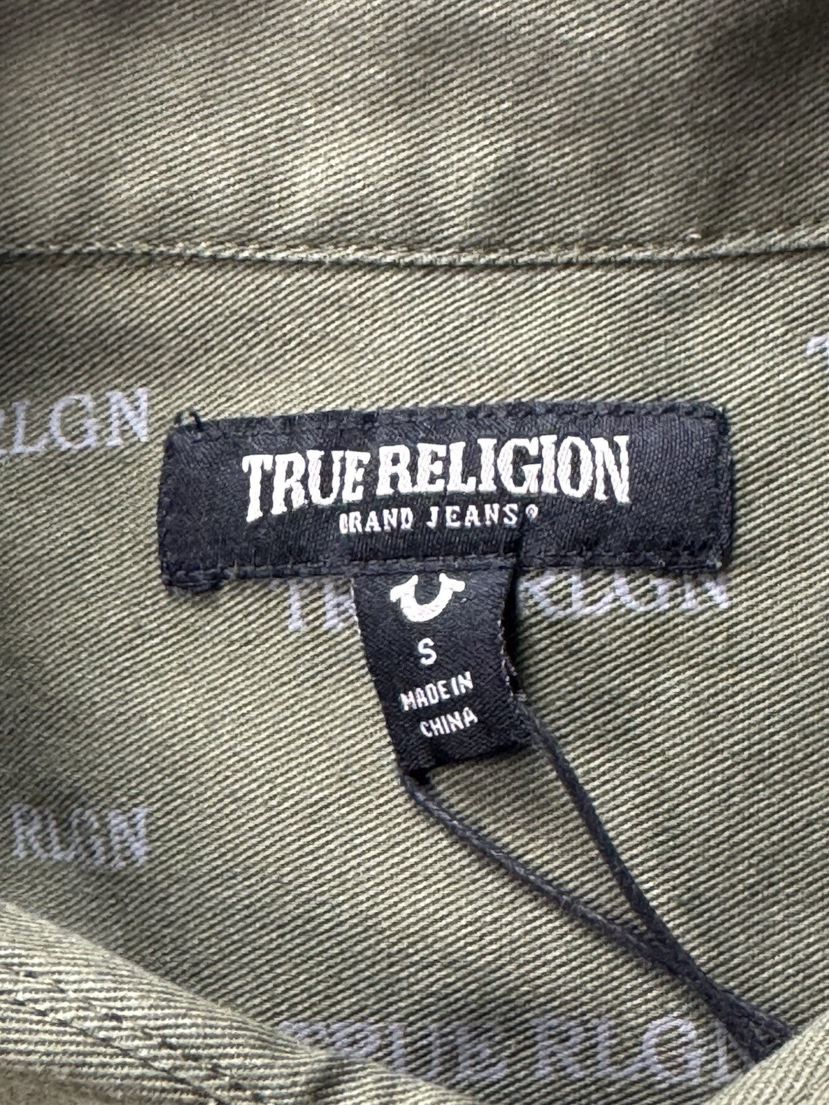 $89 True Religion Pearl Snap Button Down Long Sleeve Shirt Size S.   (B.143)