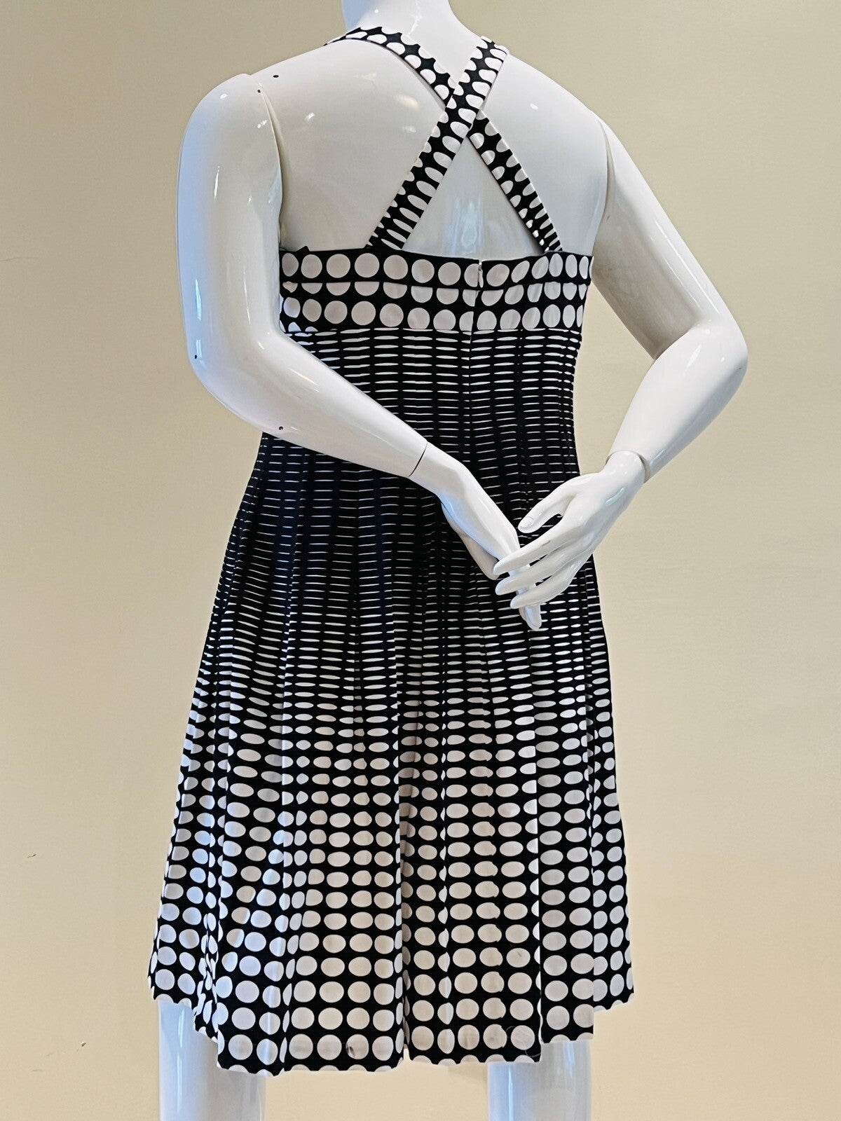 Marvin Richards Black White Polka Dot Women's Sz 16 Dress. (B.60)