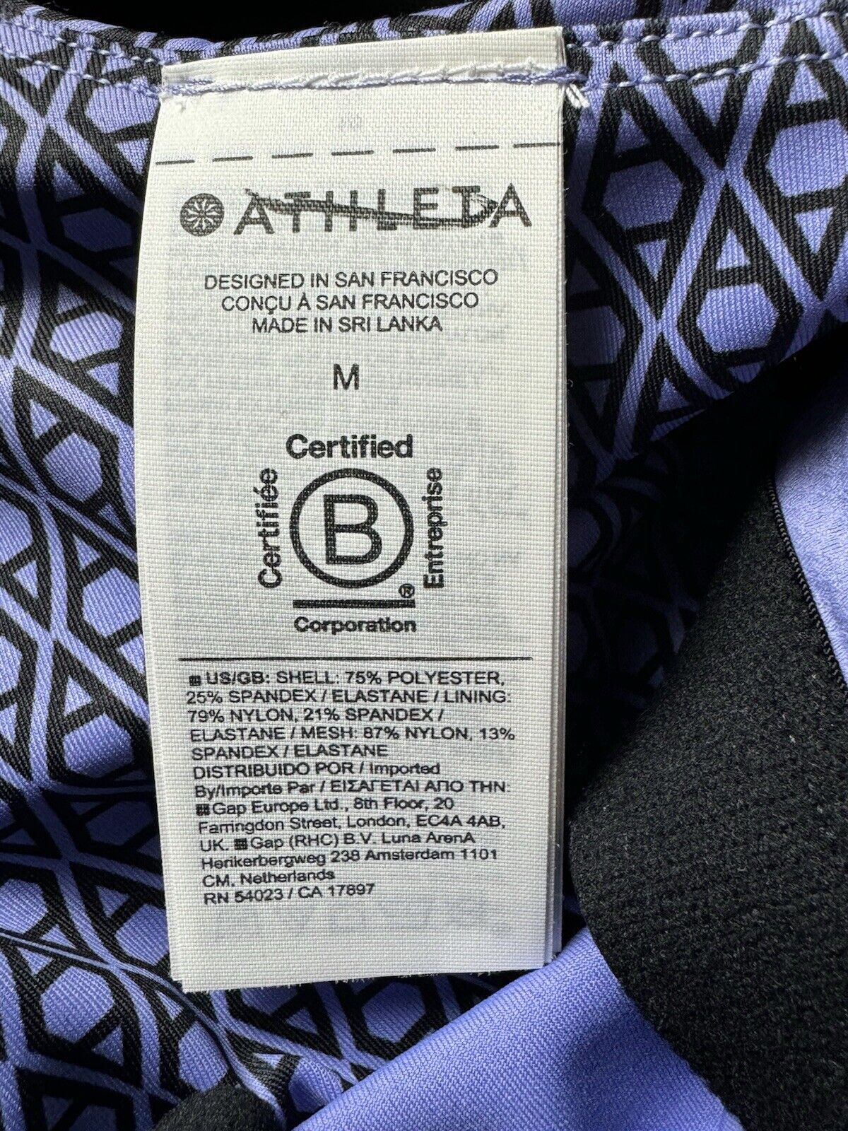 ATHLETA Sport Dress Sz M Pockets Blue Padded (B.79)