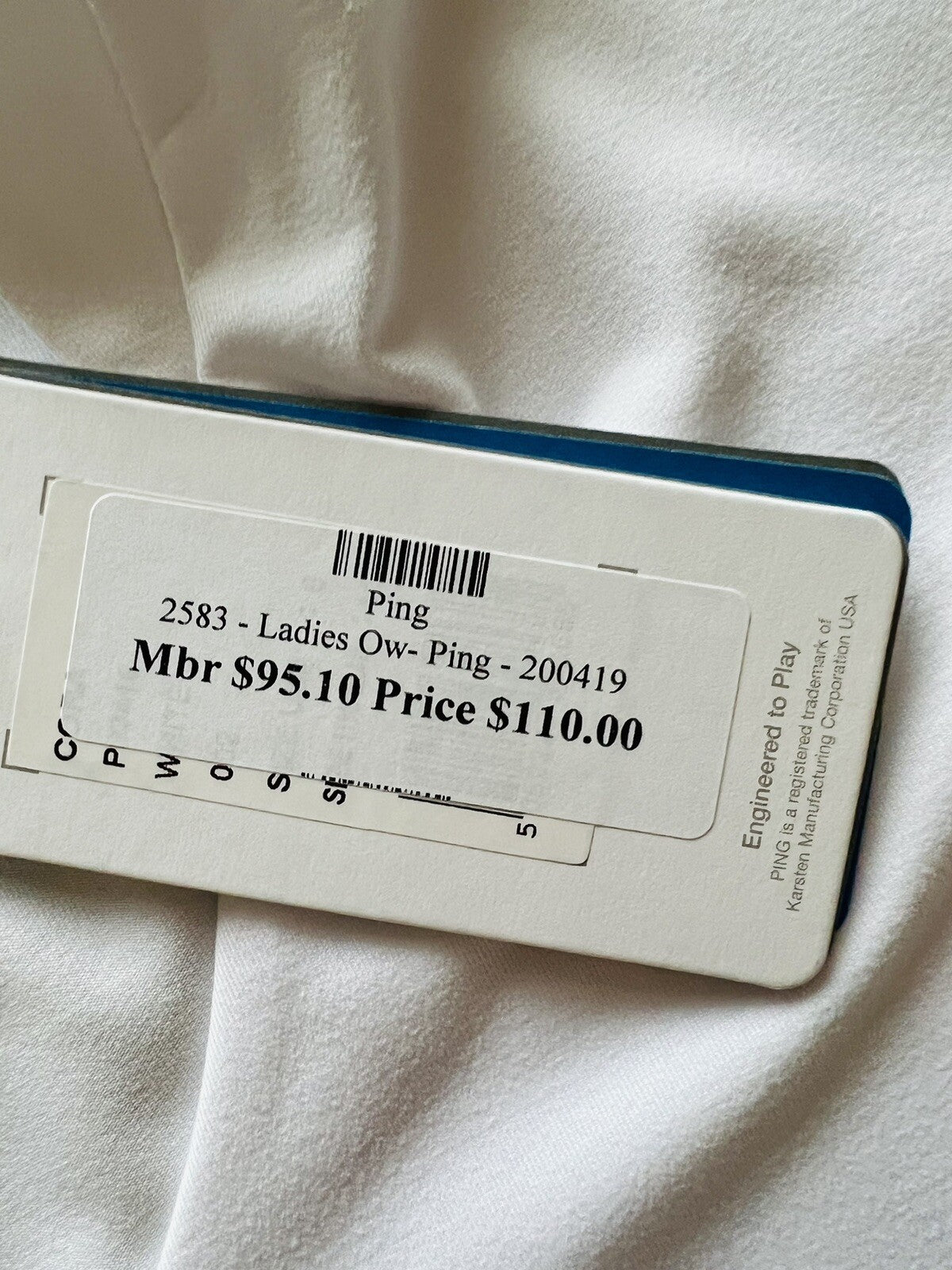 Ping Women’s Top Ivory Golf Shirt Sz 6