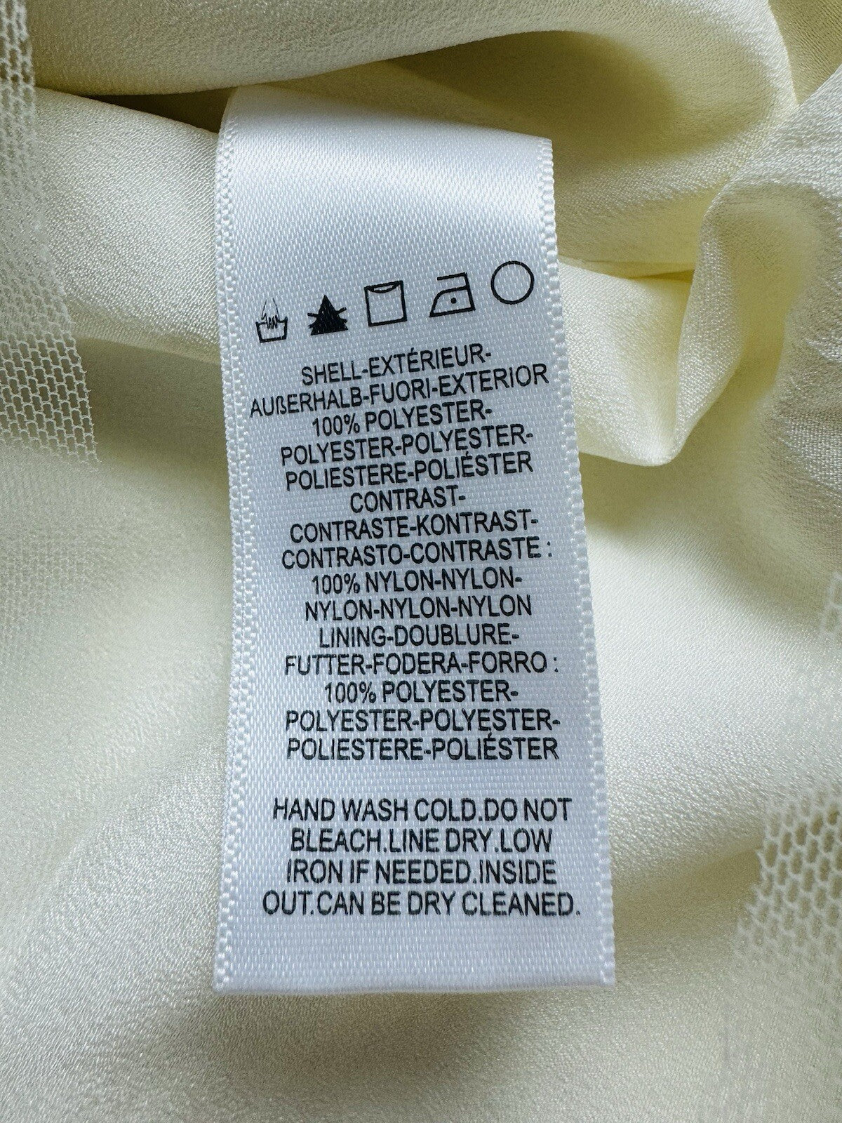 Dress The Population Off White Lace Floral Dress Size XL One Shoulder. (B.87)