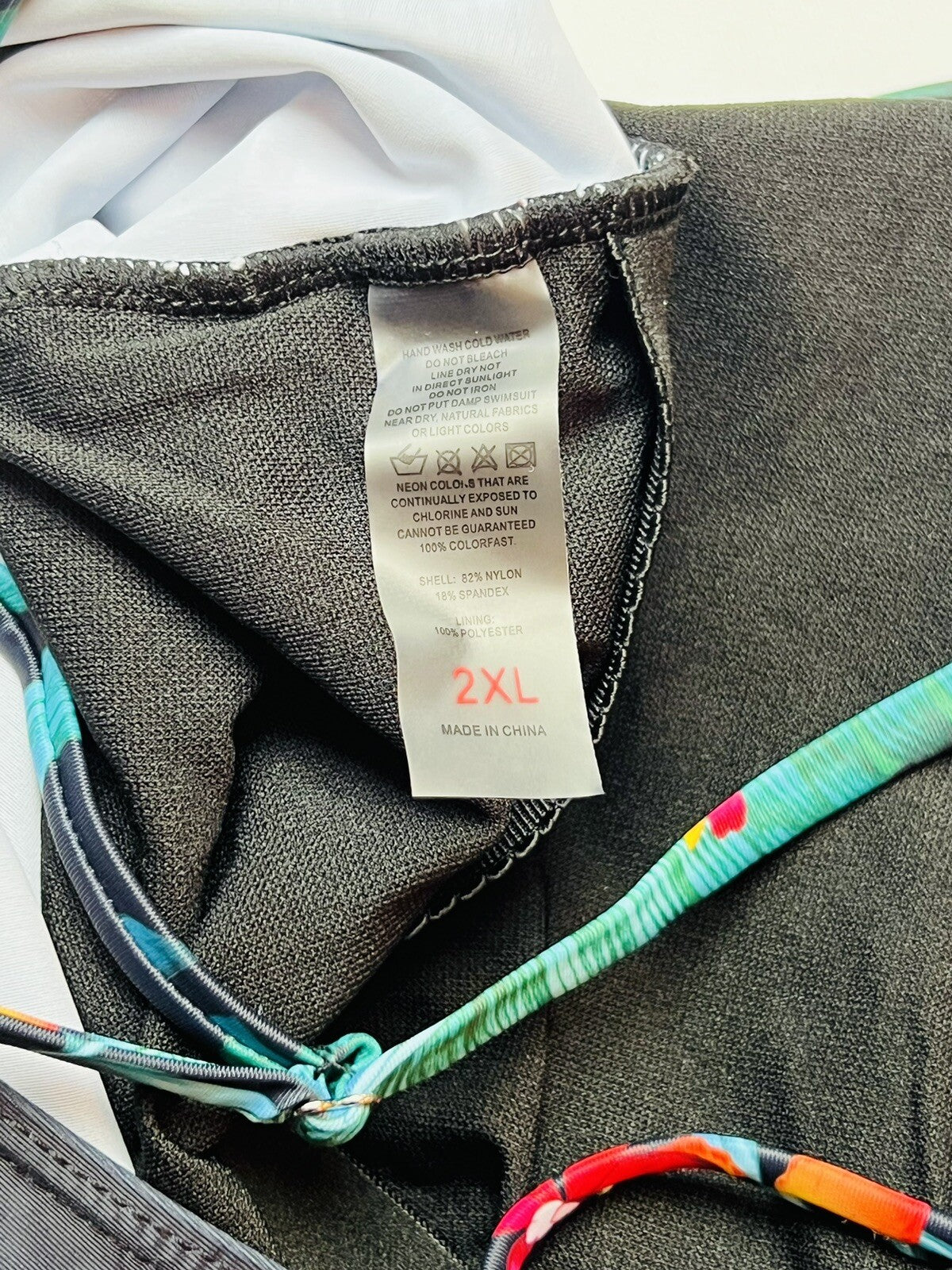 Women's 2 Piece Swimsuit Top Size 2XL Tankini Bottom Sz XL Floral (8)