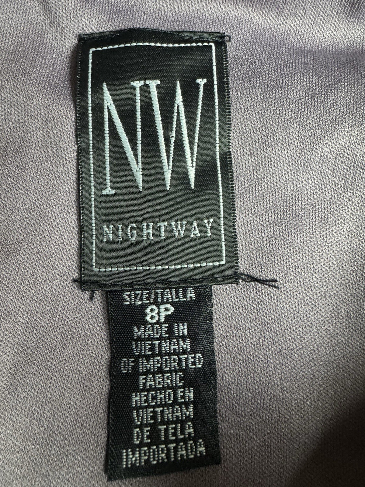 NW Nightway Women's Sequined Lace Cocktail Dress Sz 8P     (B.96)