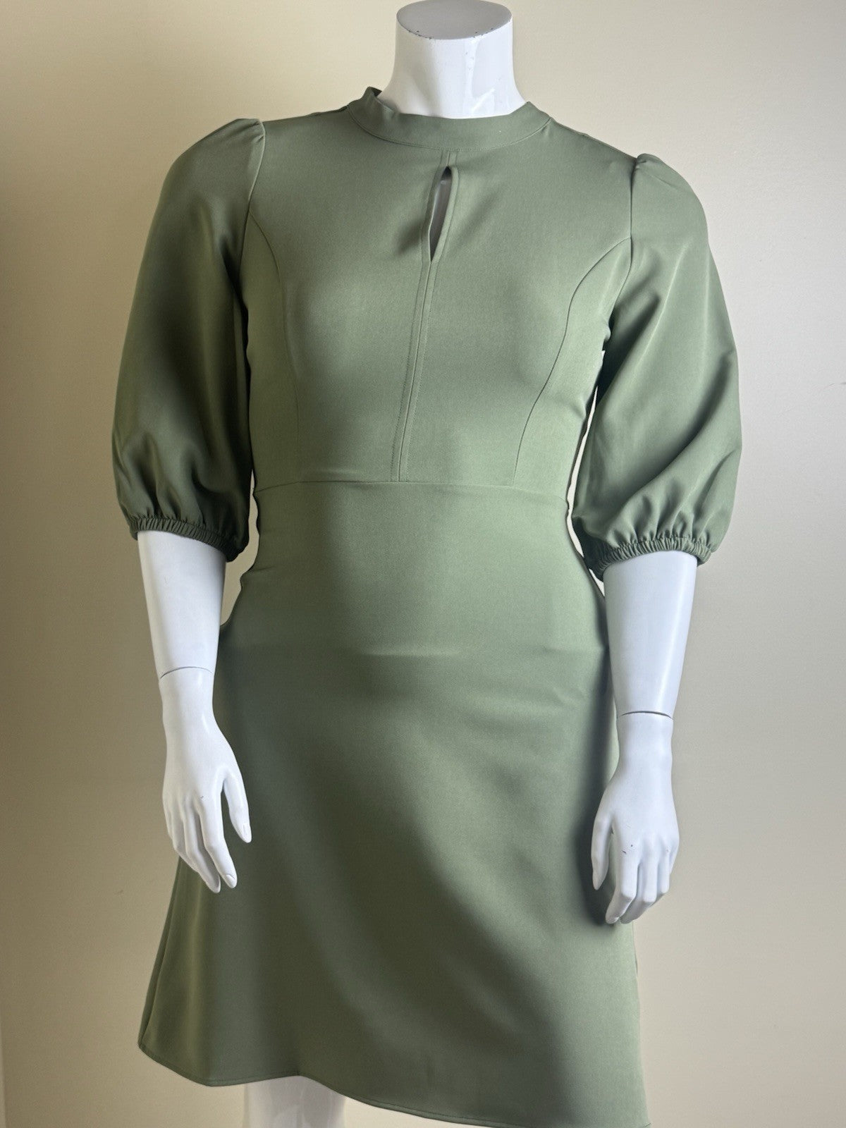 $128 NANETTE LEPORE Green Fit- Flared Dress Sz 10.       (B.191)