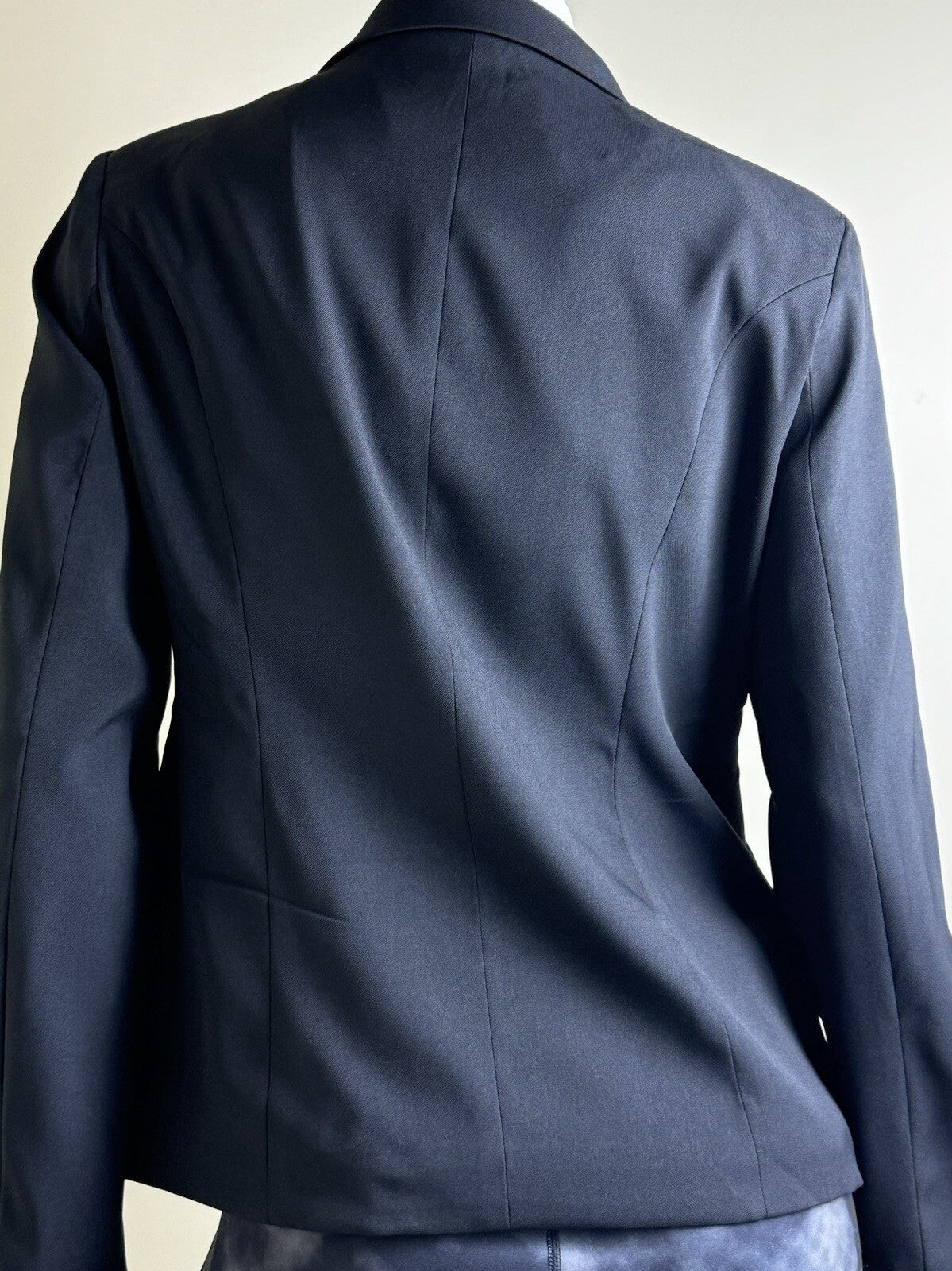 Beninos Womens One Button Blazer Black Size M.  (B.102)