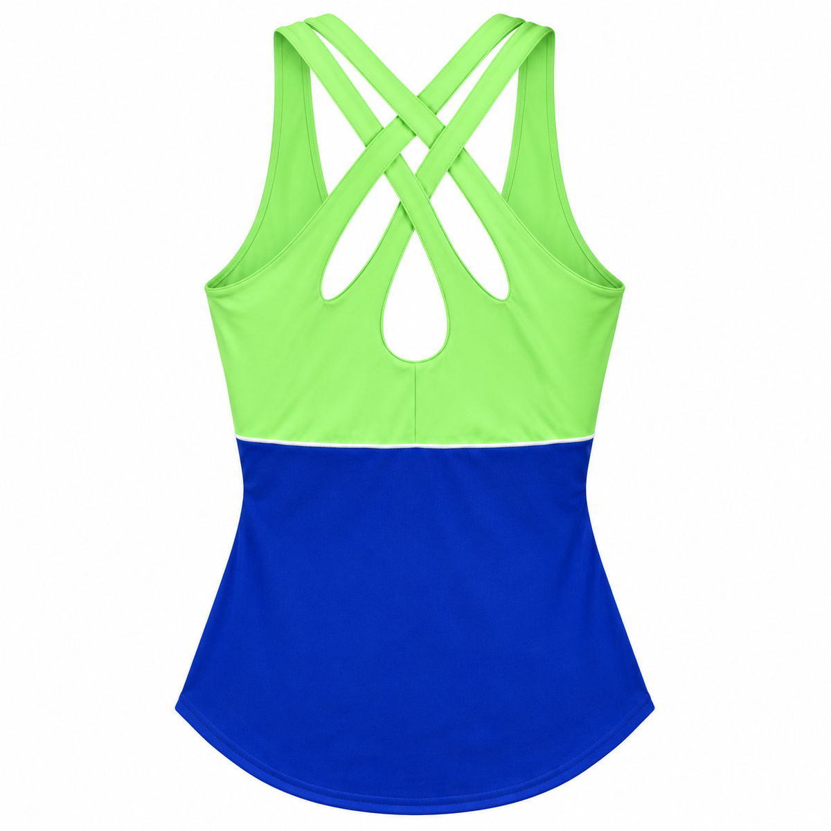 JOFIT women's Loop Back golf tank size S back flat view showing loop-back straps