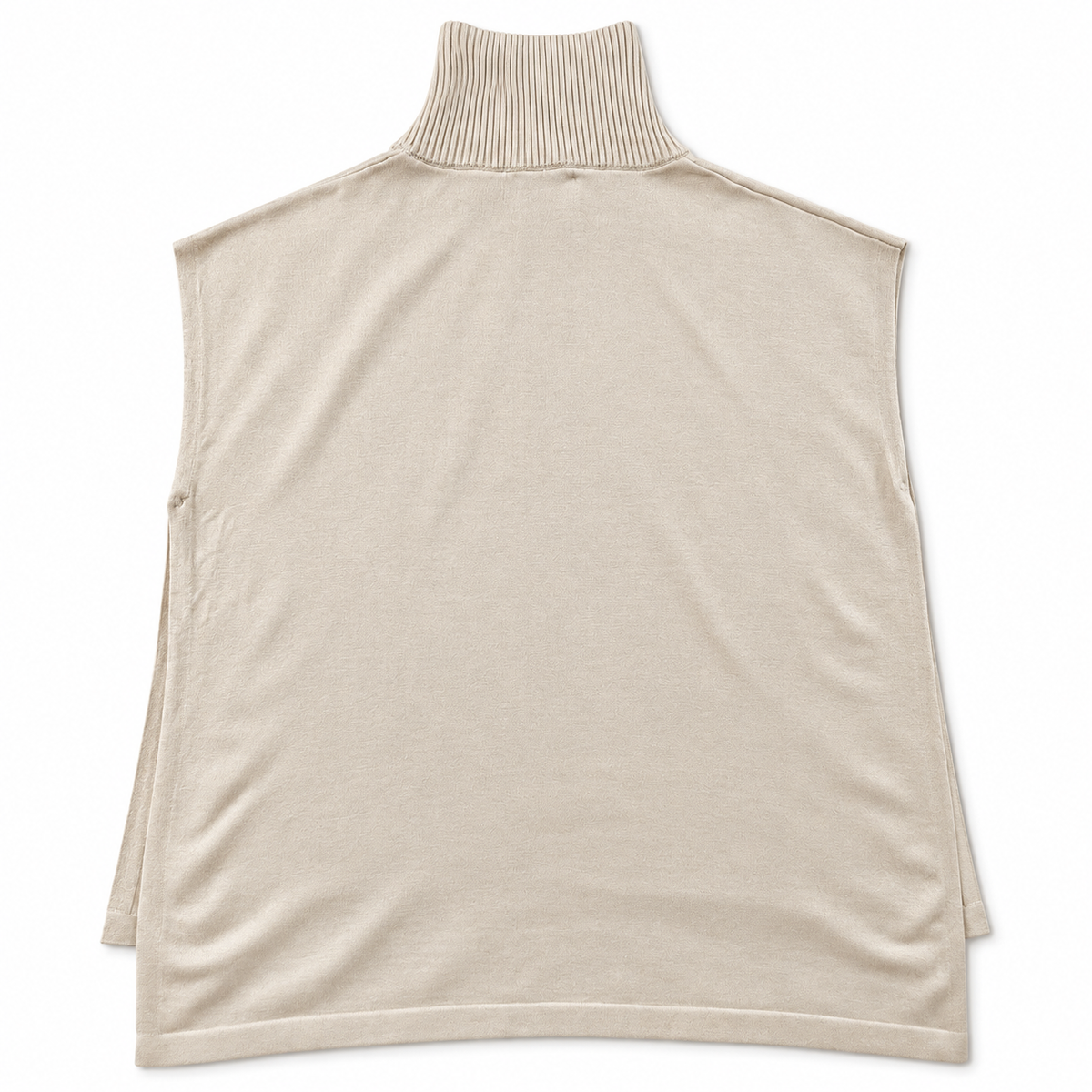 LeverWear Blake beige poncho size L XL back flat view