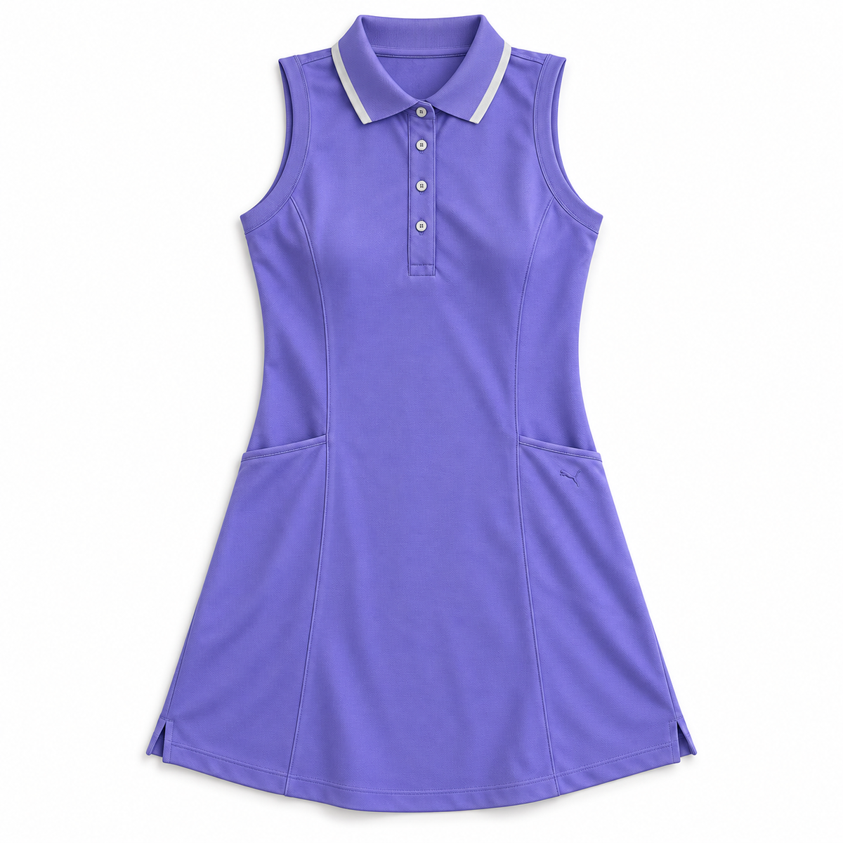 PUMA lavender sleeveless polo golf dress size S front flat view
