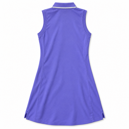 PUMA lavender sleeveless polo golf dress size S back flat view