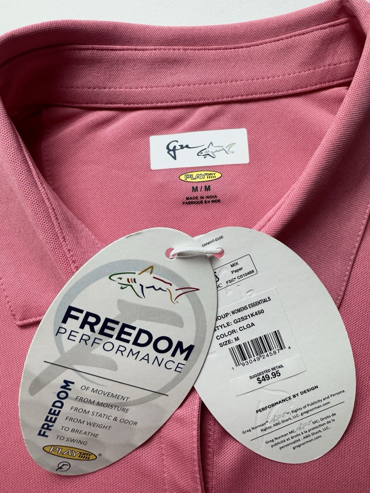 Greg Norman Women's Golf Polo Shirt Sz M (B.39/4)