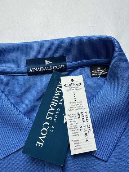 ADMIRALS COVE Women’s Golf Blue shirt Sz XL.  (B.39)