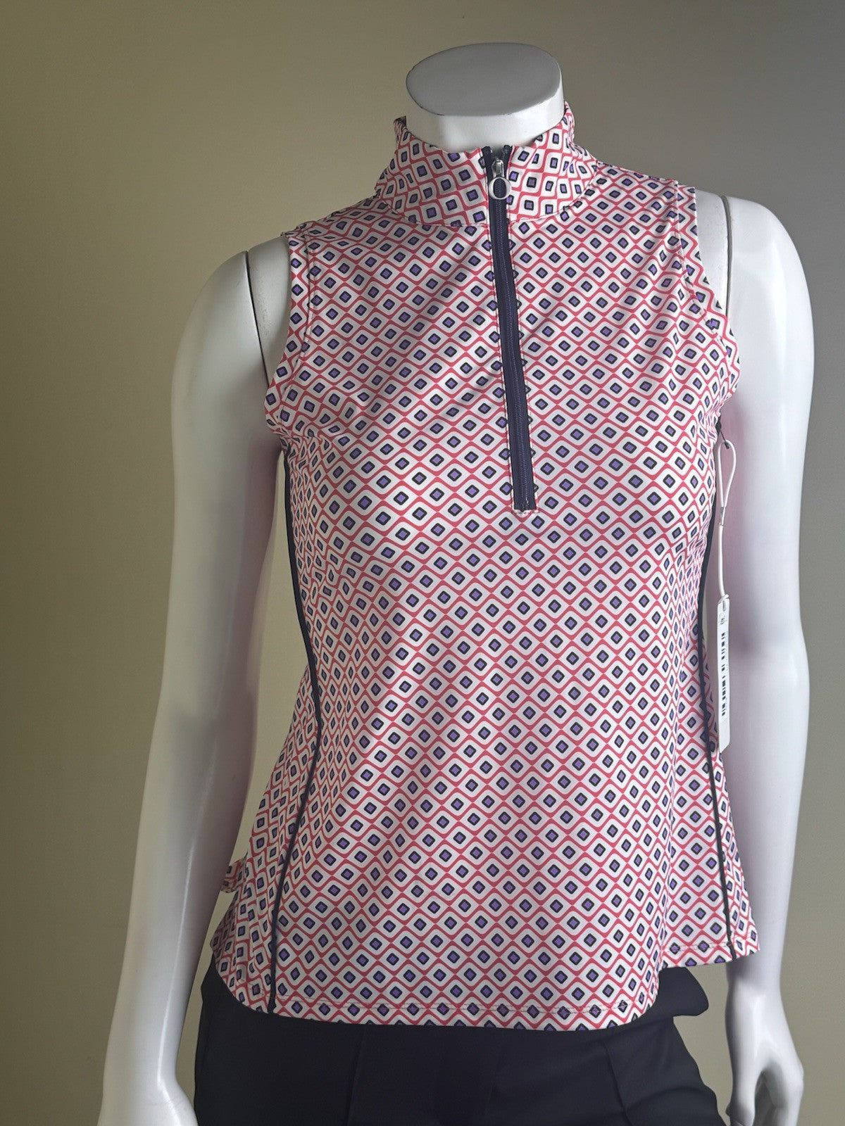 KINONA Women’s Sleeveless Golf Shirt Floral Sz XS.   (B.148)