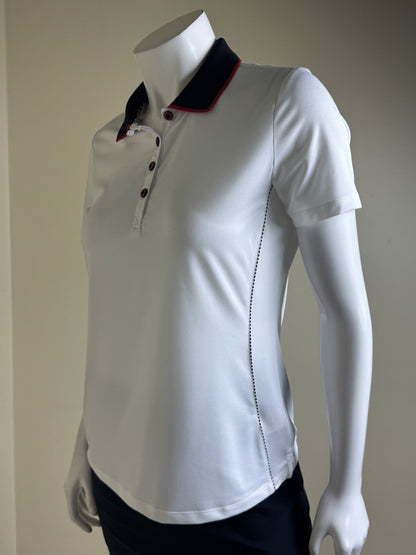 Greg Norman Women's Golf Polo Shirt White Sz S.    (B.135)