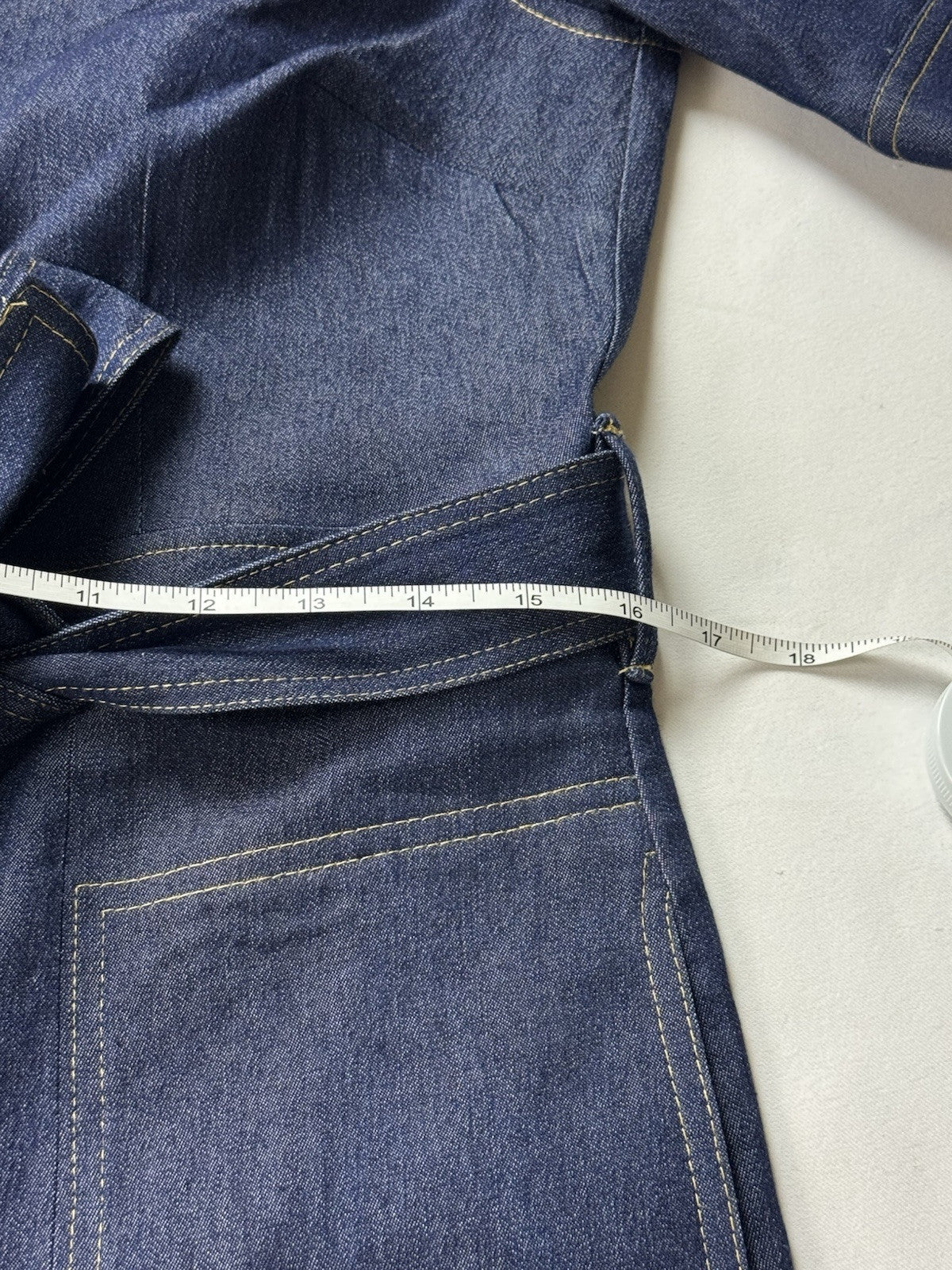 Shelby & Palmer Jumpsuit Women’s Size 8 Denim Belted Pockets.    (B.135)