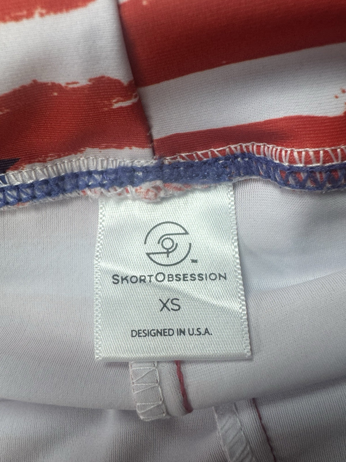 Skort Obsession Women's Golf Skort Flag Printed Sz XS (B.43)