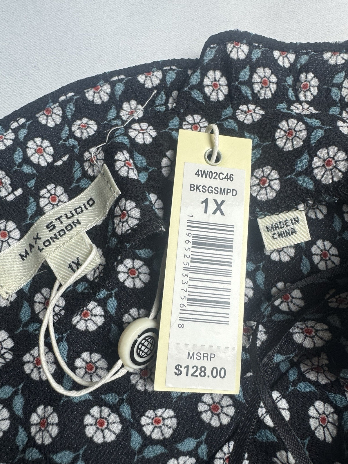 $128 Max Studio Wide Leg Crepe Jumpsuit Women's Sz 1X.   (B.70/2)