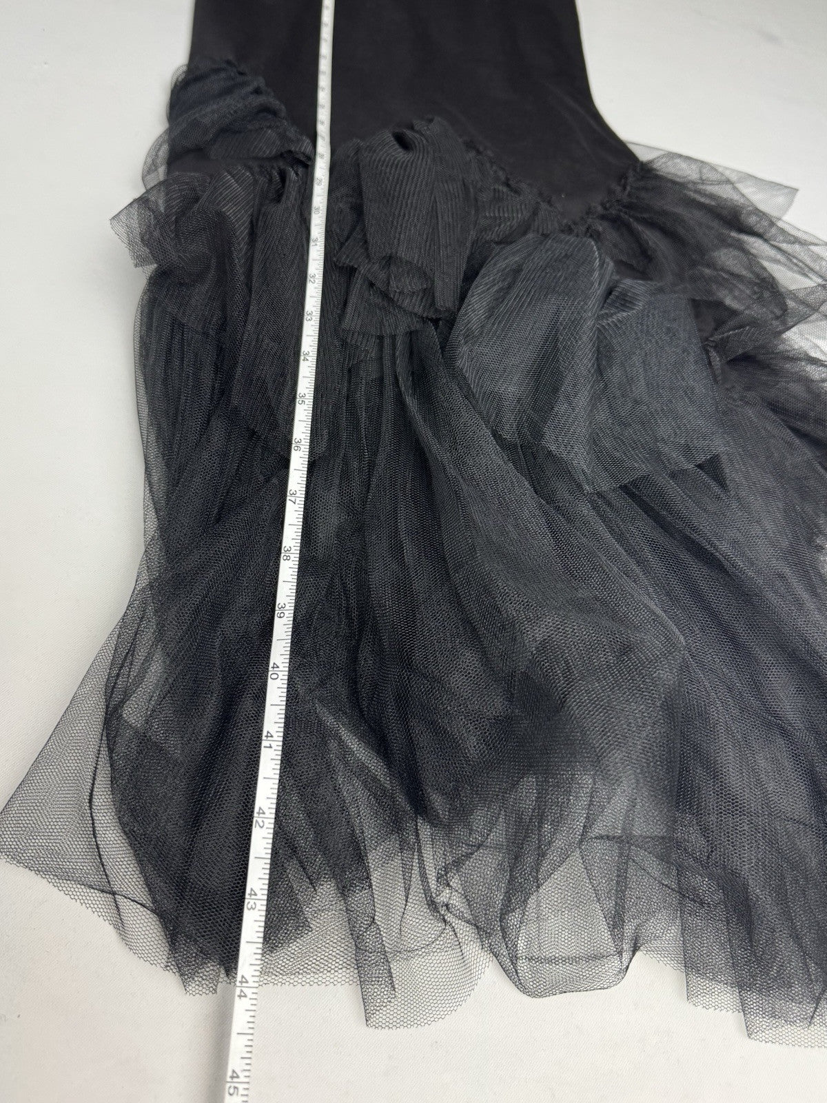 ELLAZHU Women Short Sleeve Tulle Hem T Shirt Dress Sz L.  . (B.124)