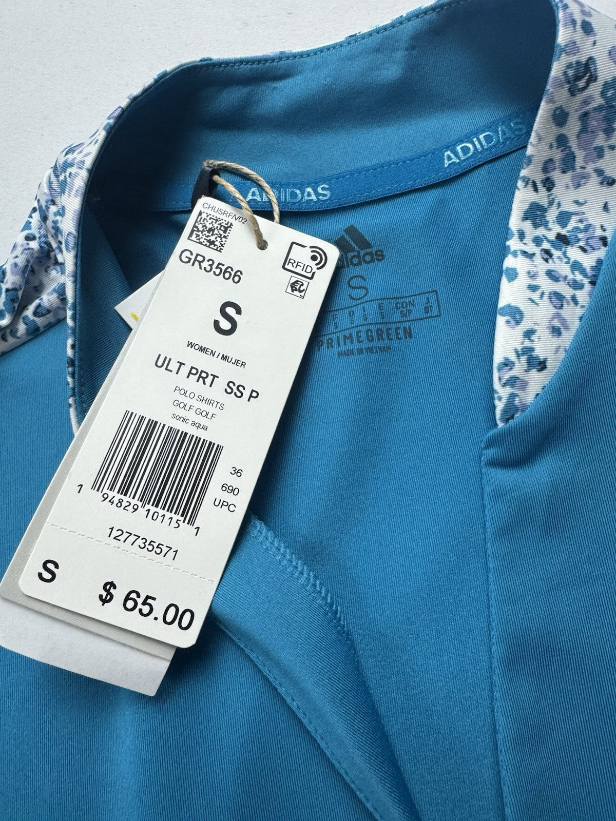 $65 Adidas Women’s Polo Golf Shirt SZ S Climacool  (B.33)