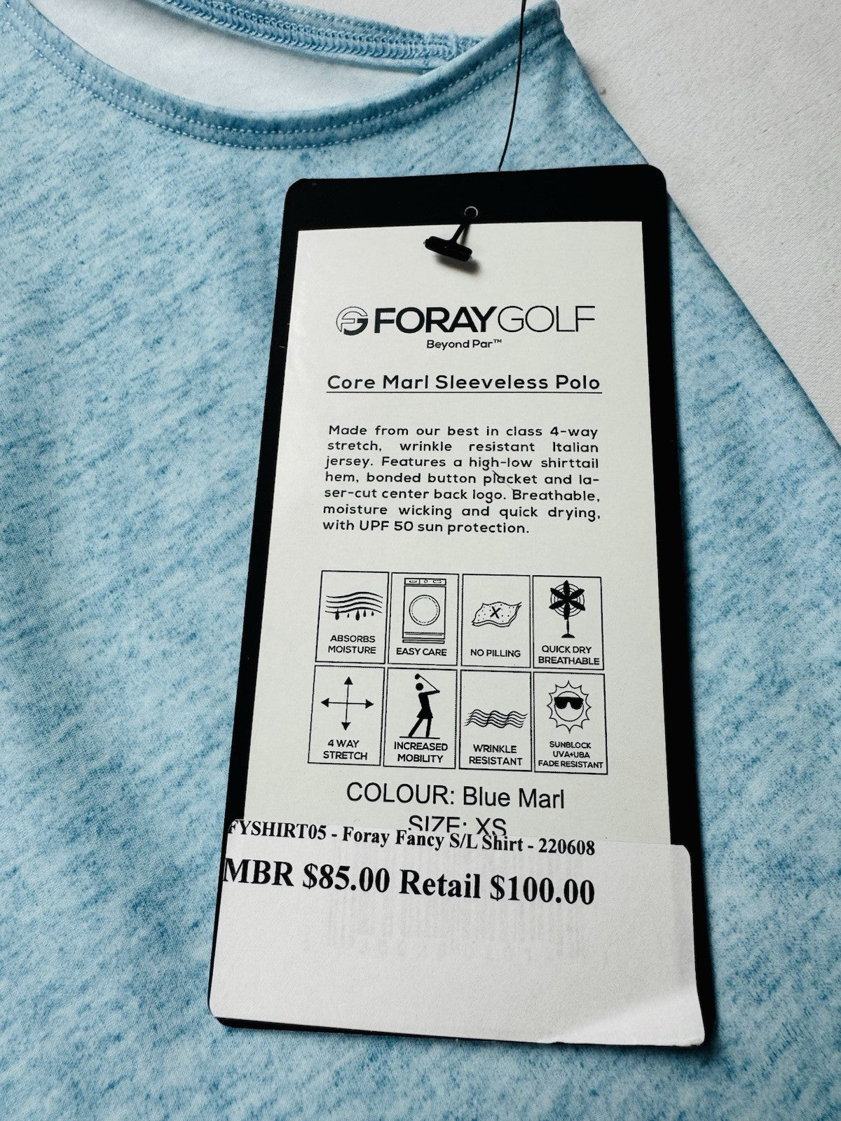 Foray Golf Womens Sleeveless Golf Polo Shirt. Sz XS.   (B.148)