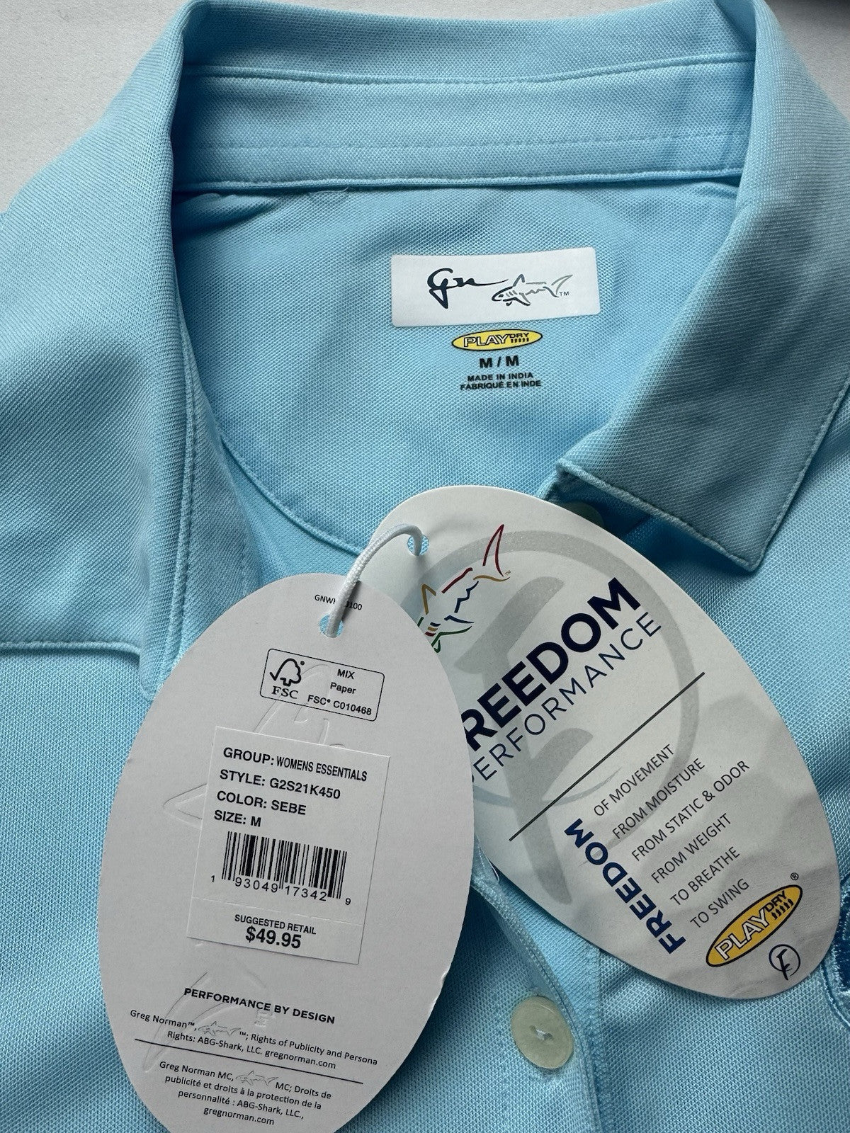 Greg Norman Women's Golf Polo Shirt Sz M    (B.44)