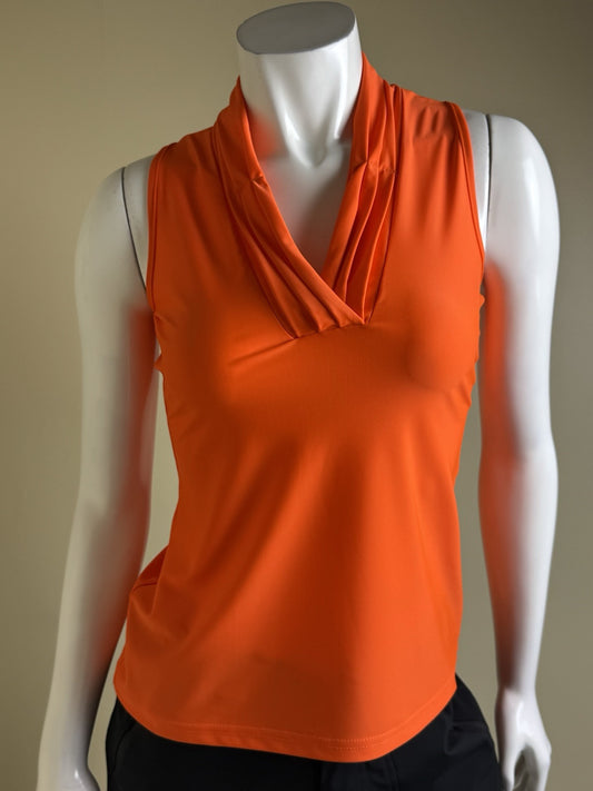 Tzu Tzu Women's Golf Top Bright Orange Sz S. (B.33)