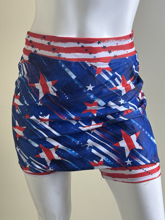 Skort Obsession Women's Golf Skort Flag Printed Sz XS (B.43)
