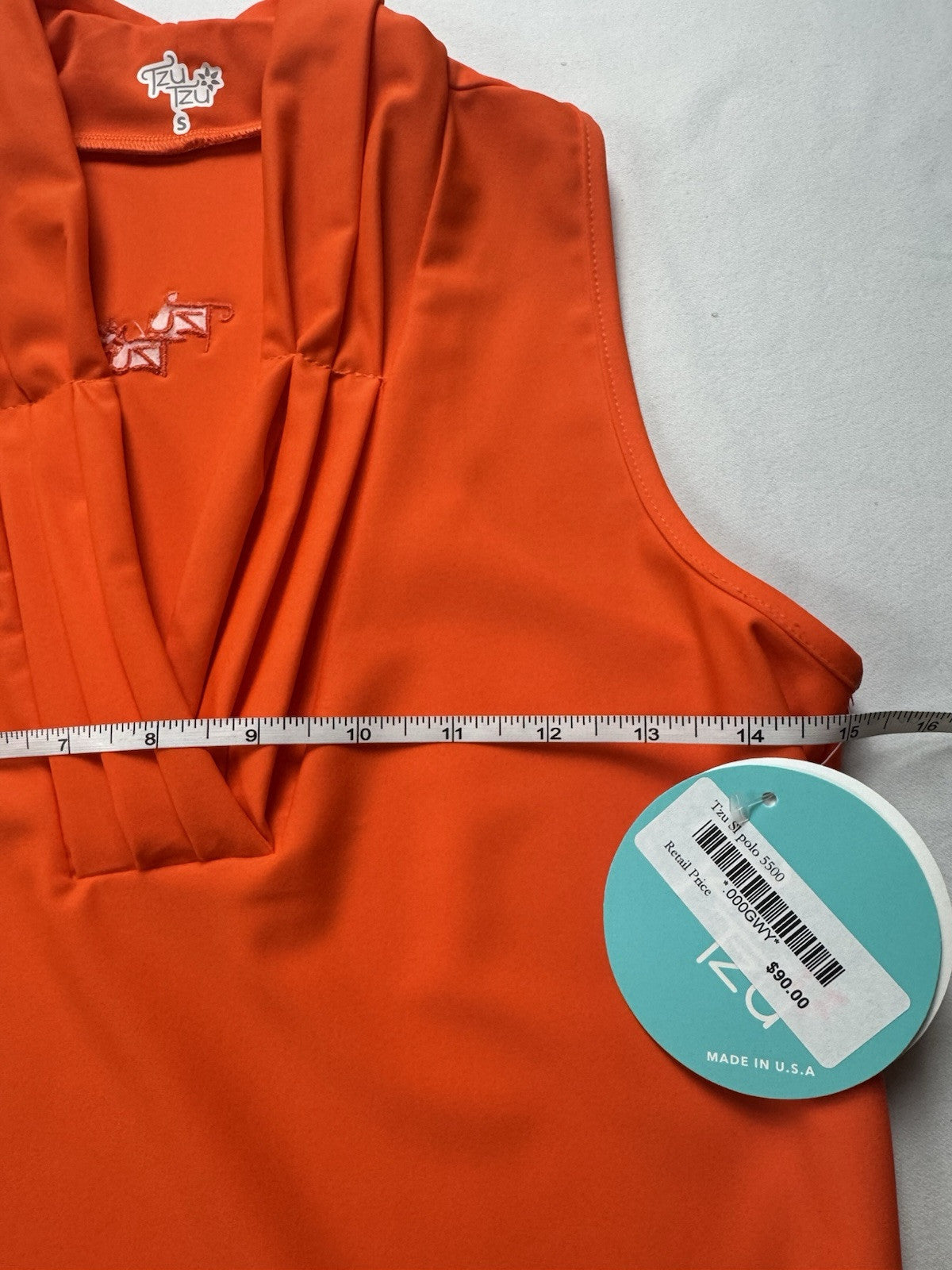 Tzu Tzu Women's Golf Top Bright Orange Sz S. (B.33)