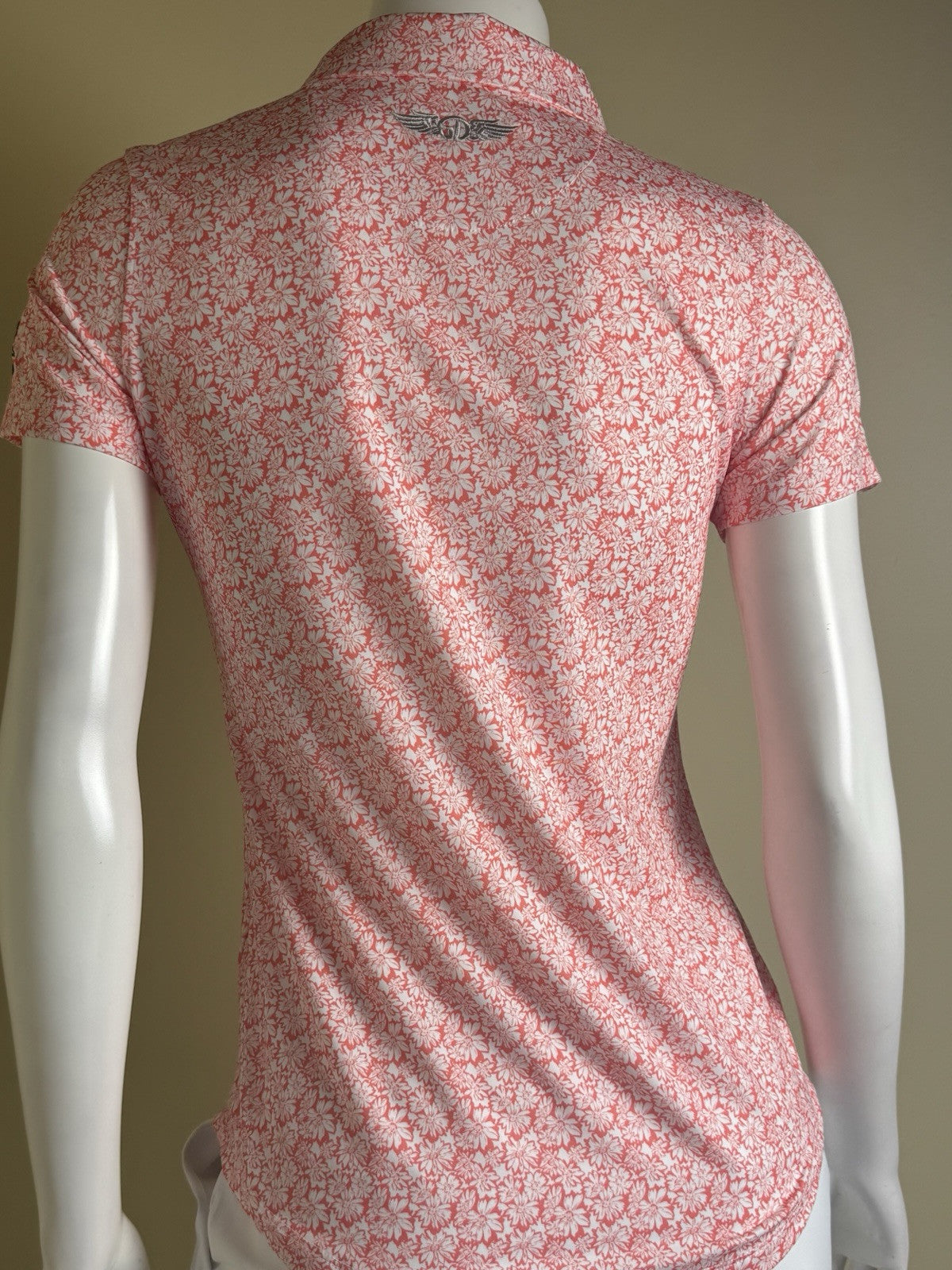 Straight Down Women's Bloom Golf Polo shirt Sz S.  (B.44)