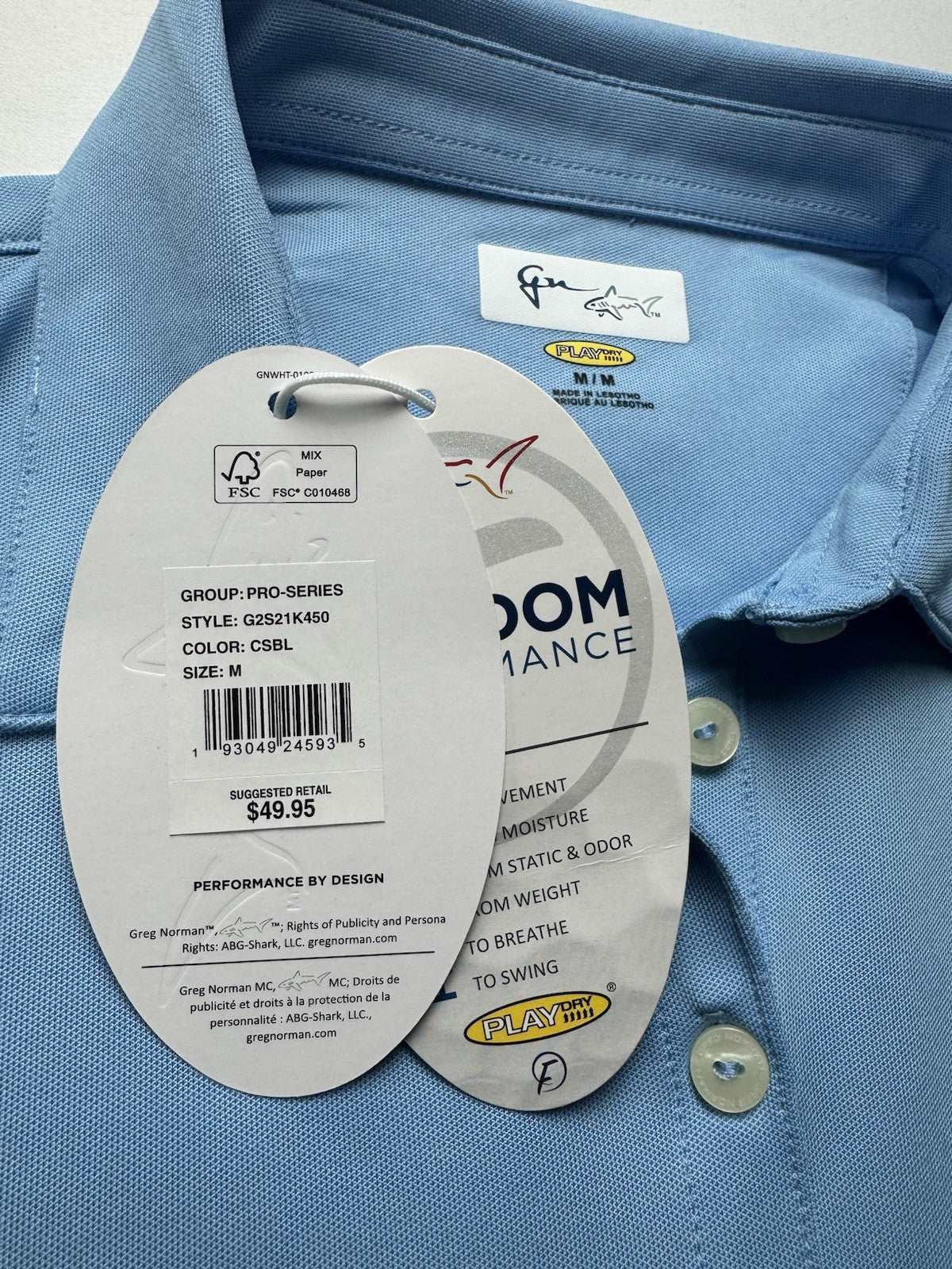 Greg Norman Women's Golf Polo Shirt Sz M (B.33)