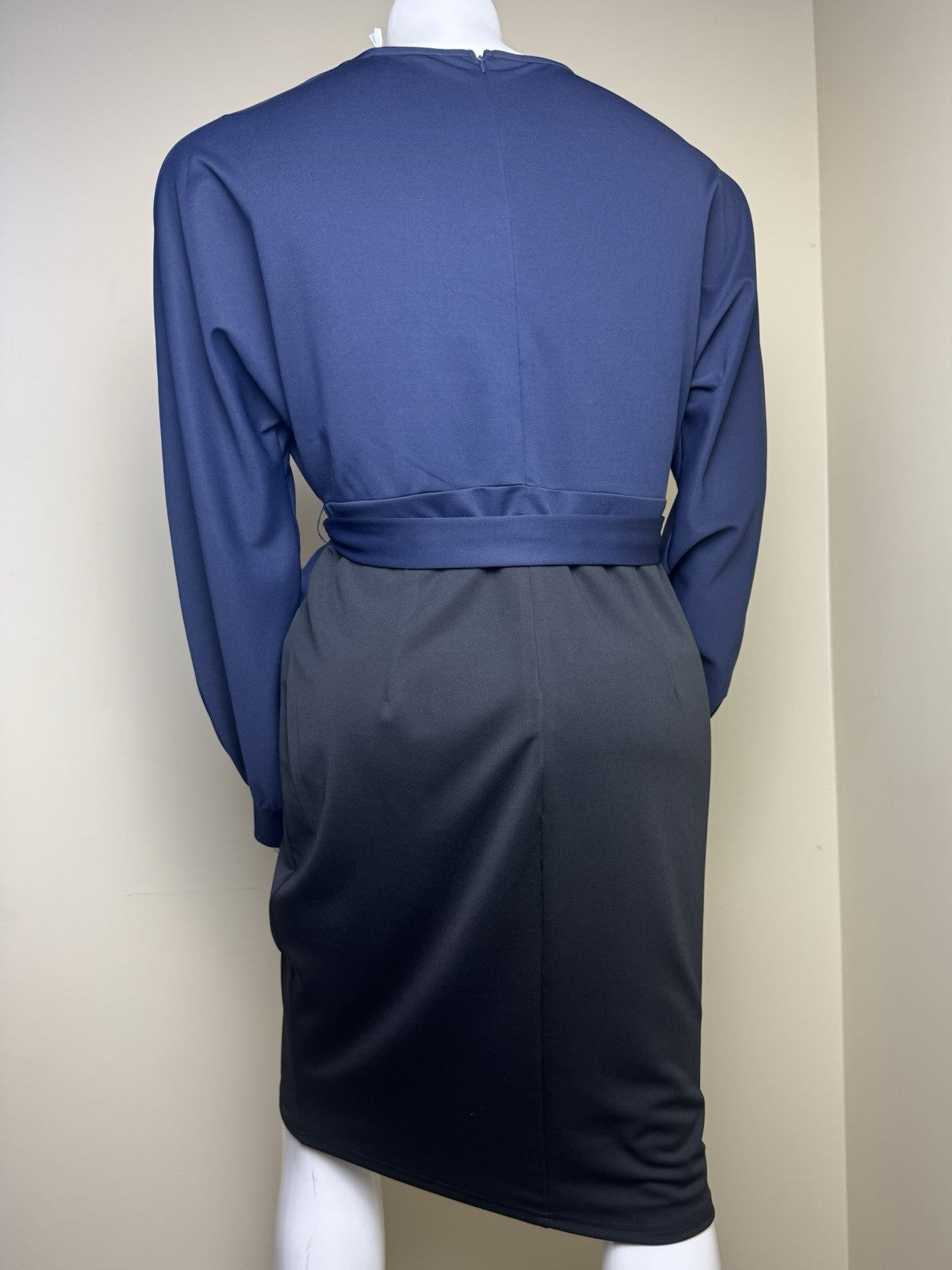 GRACE KARIN Women’s Belted Dress Navy Black Size XL. (B.135)