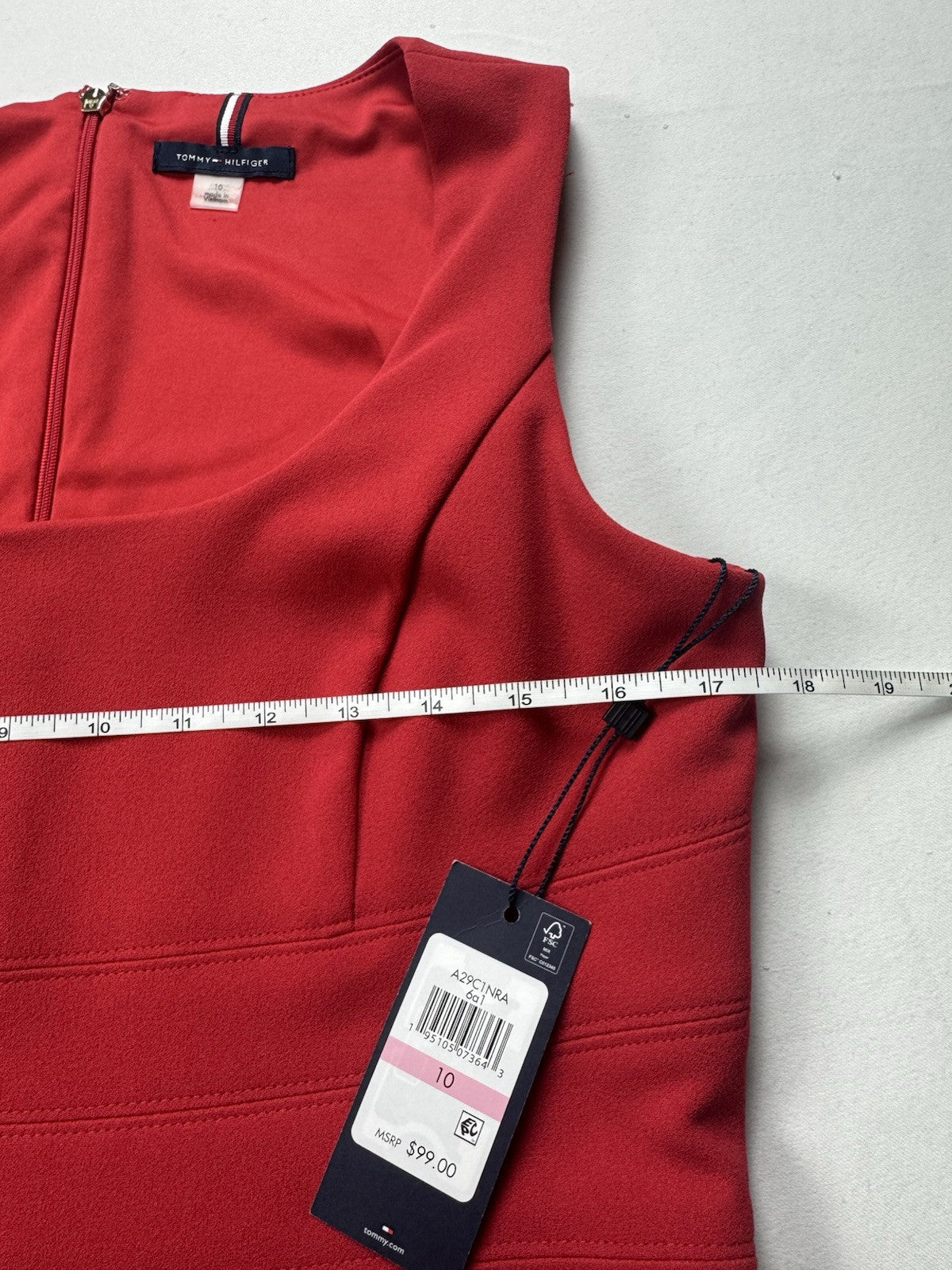 $99 Tommy Hilfiger Women’s Red Dress Size 10 (B.43)