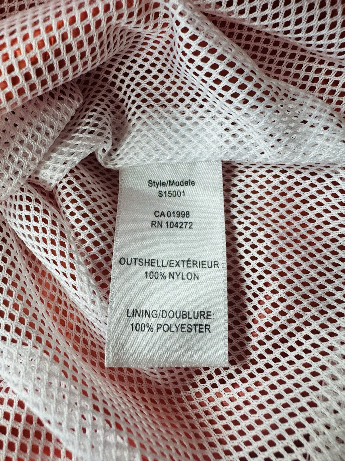 $129 Inspired Style Women's Orange Windbreaker Size L.      (B.43)