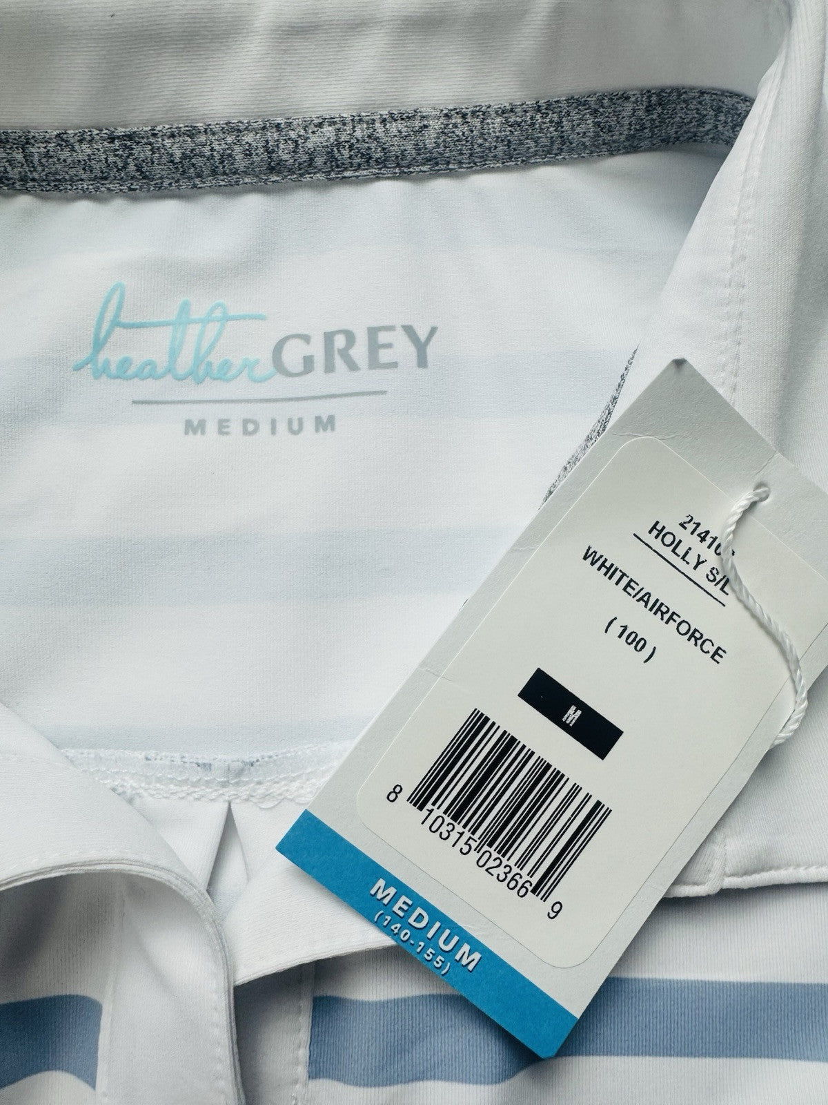 Heather Grey Women’s Golf Shirt Sz M.   (B.44)