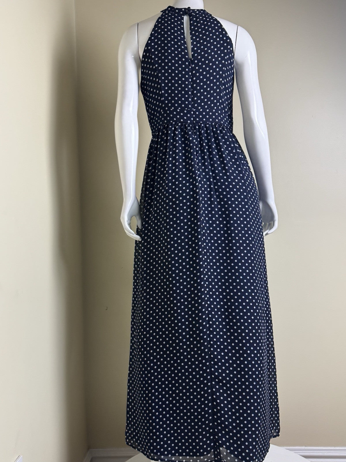 Shelby & Palmer Women’s Polka Dots Navy White Dress Size S.    (B.43)