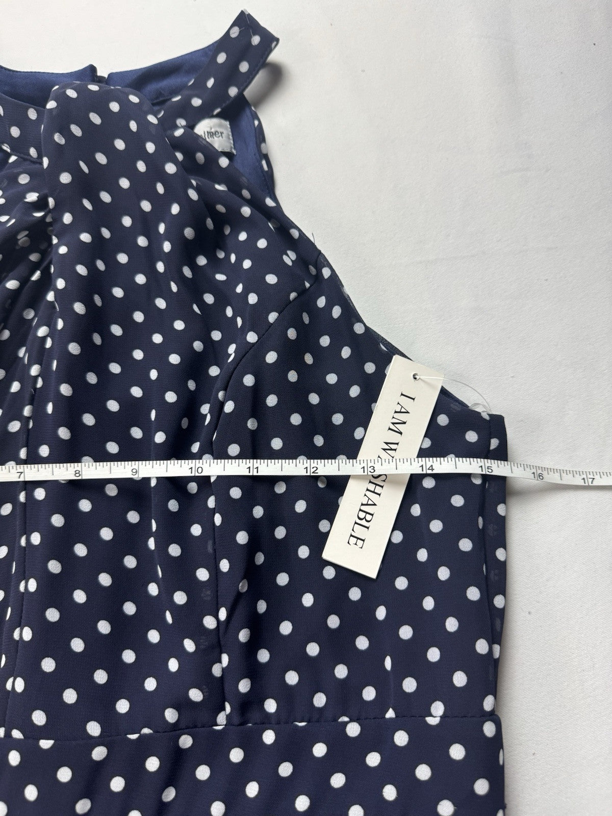 Shelby & Palmer Women’s Polka Dots Navy White Dress Size S.    (B.43)